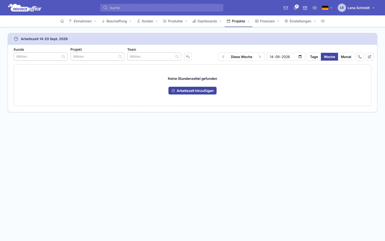 Zeiterfassung Online mit Invoice Office