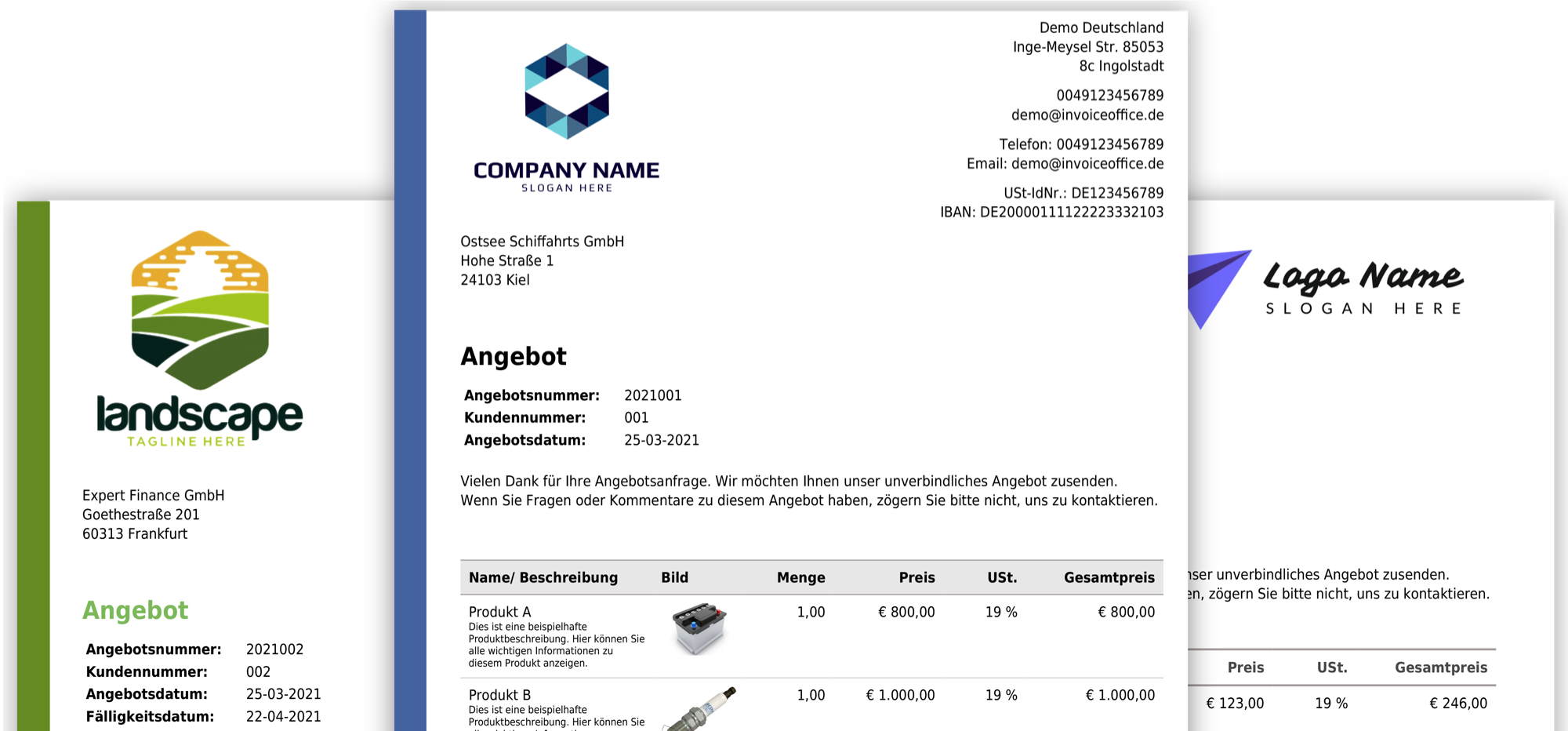 Eine Angebot schreiben mit Invoice Office